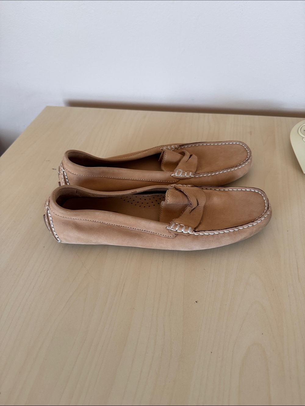 Caramel Leather Penny Loafers - Picture 2 of 6
